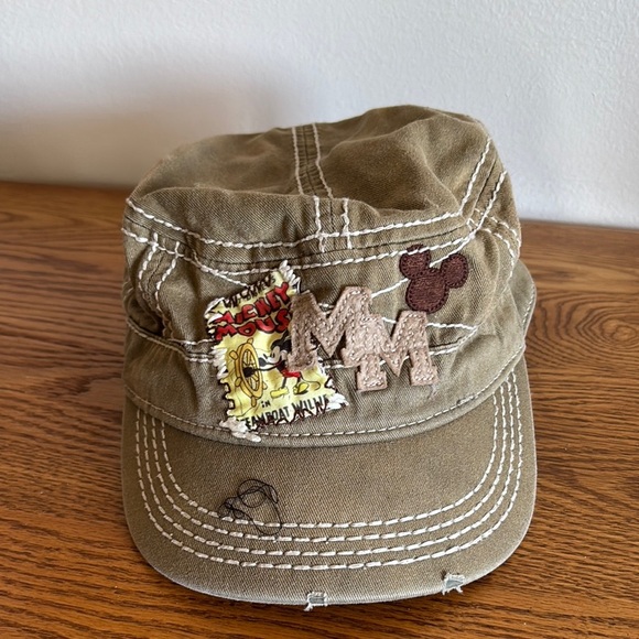 Mickey Mouse Patch Cap in Olive - Picture 1 of 7